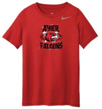 DV7317, Youth Nike tee, Distressed, Red